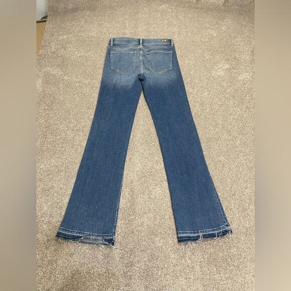 Principle Denim Innovators Crush Jeans Boot Leg Raw Hem Womens sz 29x32 - Picture 2 of 12